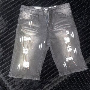 RSQ Black Distressed Jean Shorts